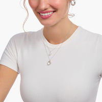 THOMAS SABO Necklace with letter pendant M and white zirconia - silver Necklaces Thomas Sabo 