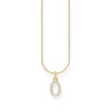 THOMAS SABO Necklace with letter pendant O and white zirconia - gold Necklaces Thomas Sabo 