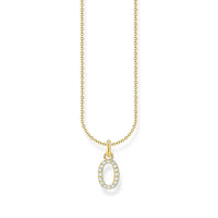 THOMAS SABO Necklace with letter pendant O and white zirconia - gold Necklaces Thomas Sabo 