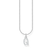 THOMAS SABO Necklace with letter pendant Q and white zirconia - silver Necklaces Thomas Sabo 