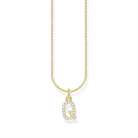 THOMAS SABO Necklace with letter pendant Q and white zirconia - gold Necklaces Thomas Sabo 