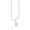 THOMAS SABO Necklace with letter pendant W and white zirconia - silver Necklaces Thomas Sabo 