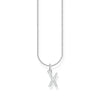 THOMAS SABO Necklace with letter pendant X and white zirconia - silver Necklaces Thomas Sabo 