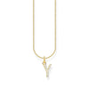 THOMAS SABO Necklace with letter pendant Y and white zirconia - gold Necklaces Thomas Sabo 