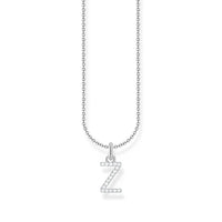 THOMAS SABO Necklace with letter pendant Z and white zirconia - silver Necklaces Thomas Sabo 