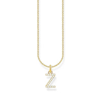 THOMAS SABO Necklace with letter pendant Z and white zirconia - gold Necklaces Thomas Sabo 