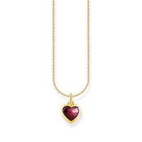 THOMAS SABO Heart pendant necklace gold with red zirconia Necklaces Thomas Sabo 