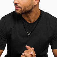 THOMAS SABO Bead Necklace Black Obsidian Necklaces Thomas Sabo 