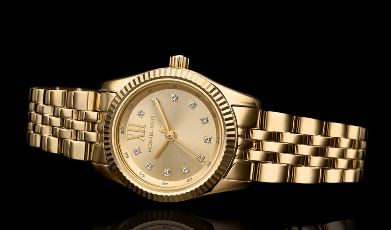 Michael Kors Lexington Three Hand Gold Tone Stainless Steel Watch MK4741 Watches Michael Kors 