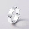 Wide Flat Plain Wedding Ring in Sterling Silver Bevilles Jewellers 
