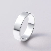 Wide Flat Plain Wedding Ring in Sterling Silver Bevilles Jewellers 