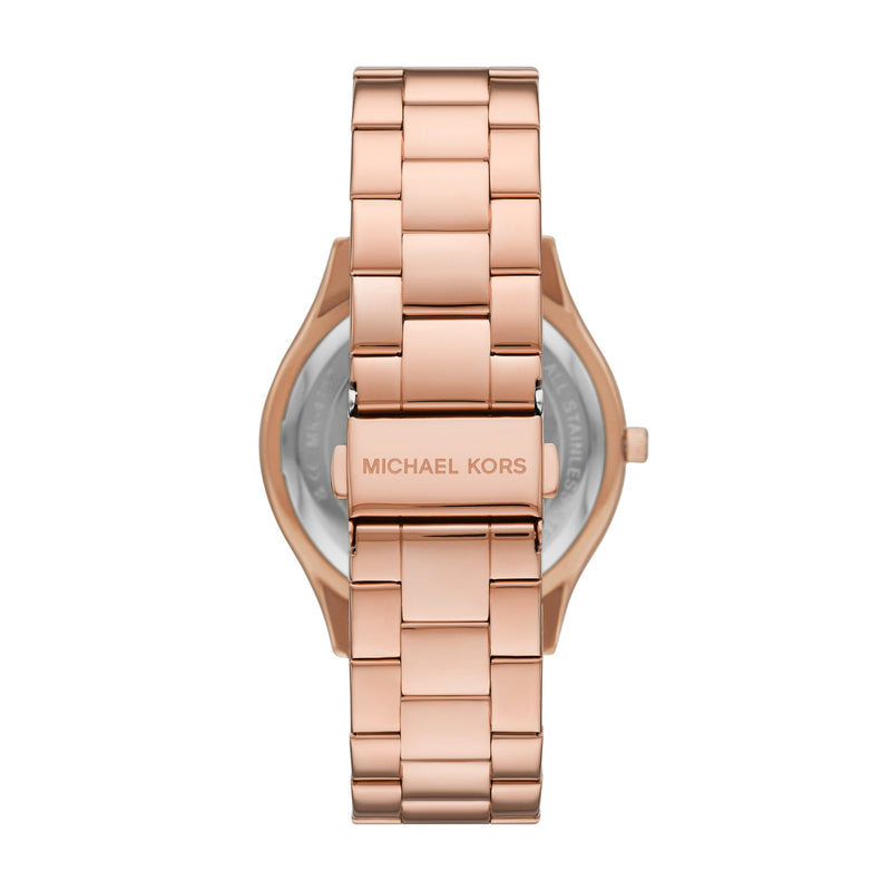 Michael Kors Slim Runway Three-Hand Rose Gold-Tone Stainless Steel Watch MK4733 Watches Michael Kors 