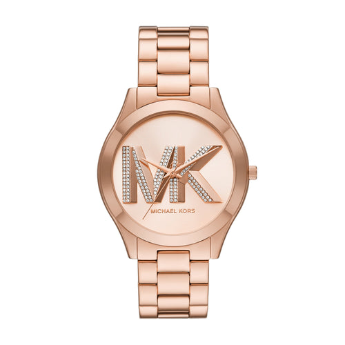 Michael Kors Slim Runway Three-Hand Rose Gold-Tone Stainless Steel Watch MK4733 Watches Michael Kors 