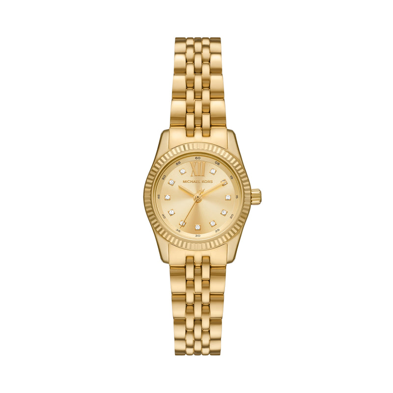 Michael Kors Lexington Three Hand Gold Tone Stainless Steel Watch MK4741 Watches Michael Kors 