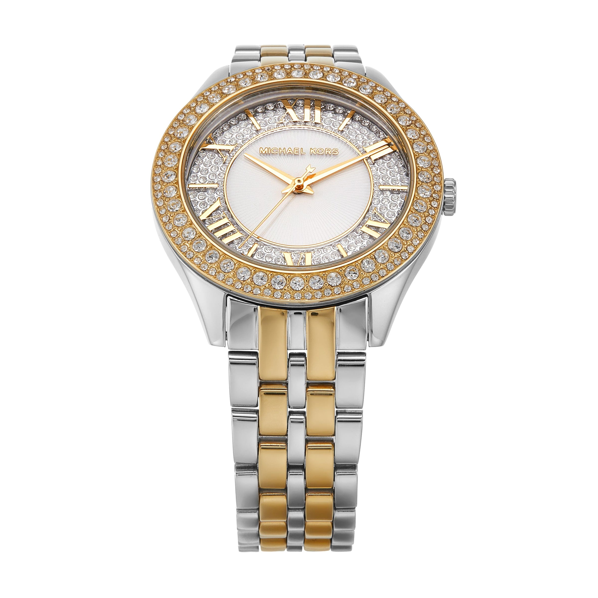 Michael Kors Harlowe Three-Hand Two-Tone Stainless Steel Watch MK4811 Watches Michael Kors 