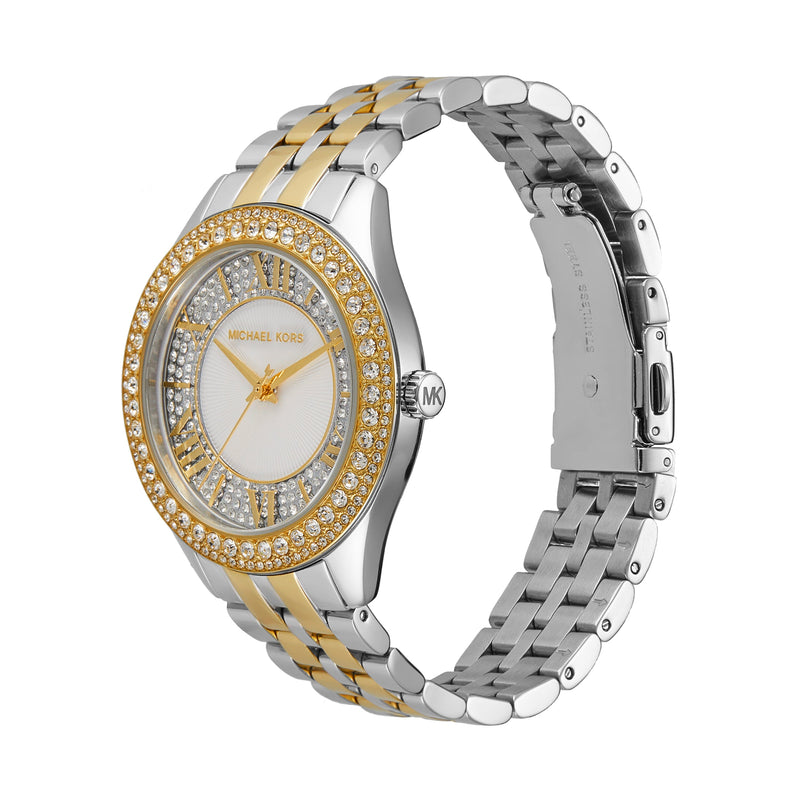 Michael Kors Harlowe Three-Hand Two-Tone Stainless Steel Watch MK4811 Watches Michael Kors 