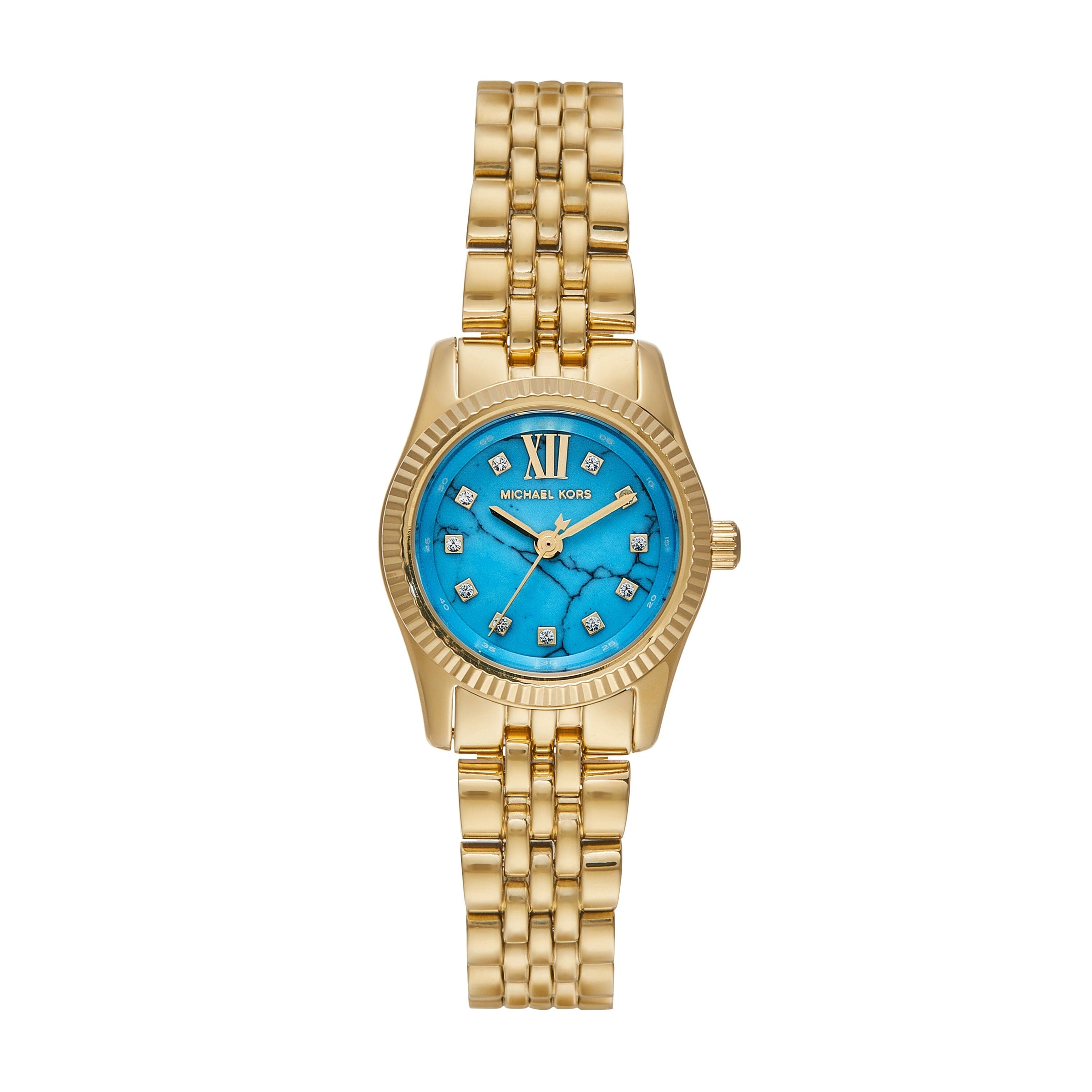 Michael Kors Lexington Three-Hand Gold-Tone Stainless Steel Watch MK4813 Watches Michael Kors 