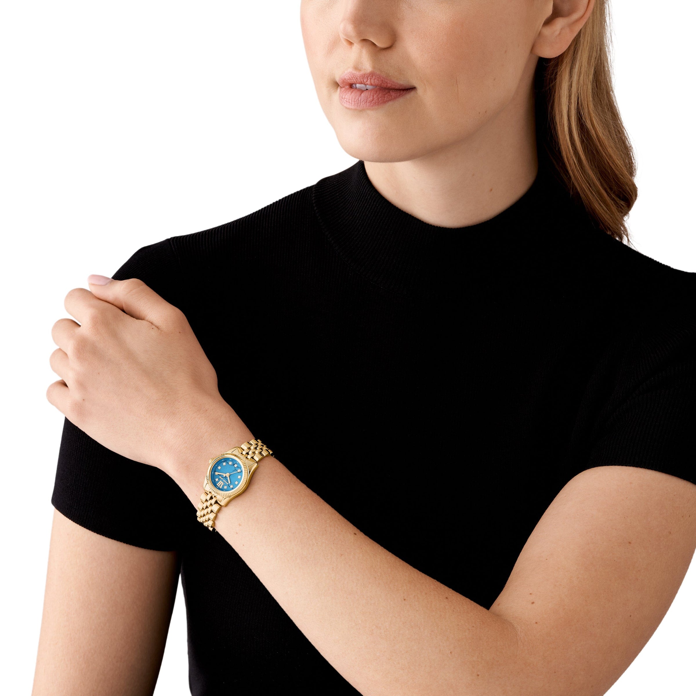 Michael Kors Lexington Three-Hand Gold-Tone Stainless Steel Watch MK4813 Watches Michael Kors