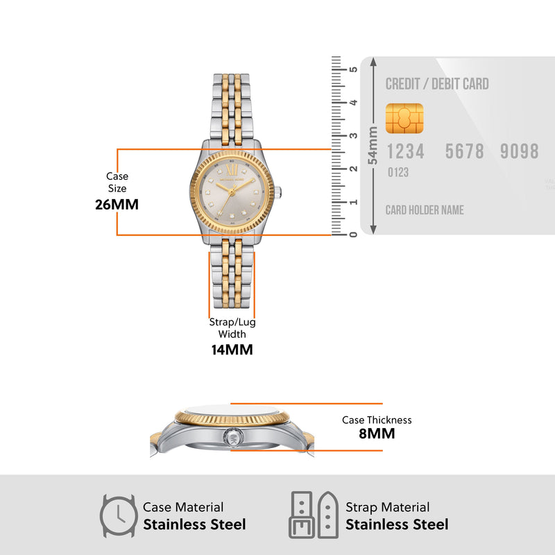 Michael Kors Lexington Three-Hand Two-Tone Stainless Steel Watch and Bracelets Gift Set MK4815SET Watches Michael Kors 