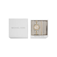 Michael Kors Lexington Three-Hand Two-Tone Stainless Steel Watch and Bracelets Gift Set MK4815SET Watches Michael Kors 