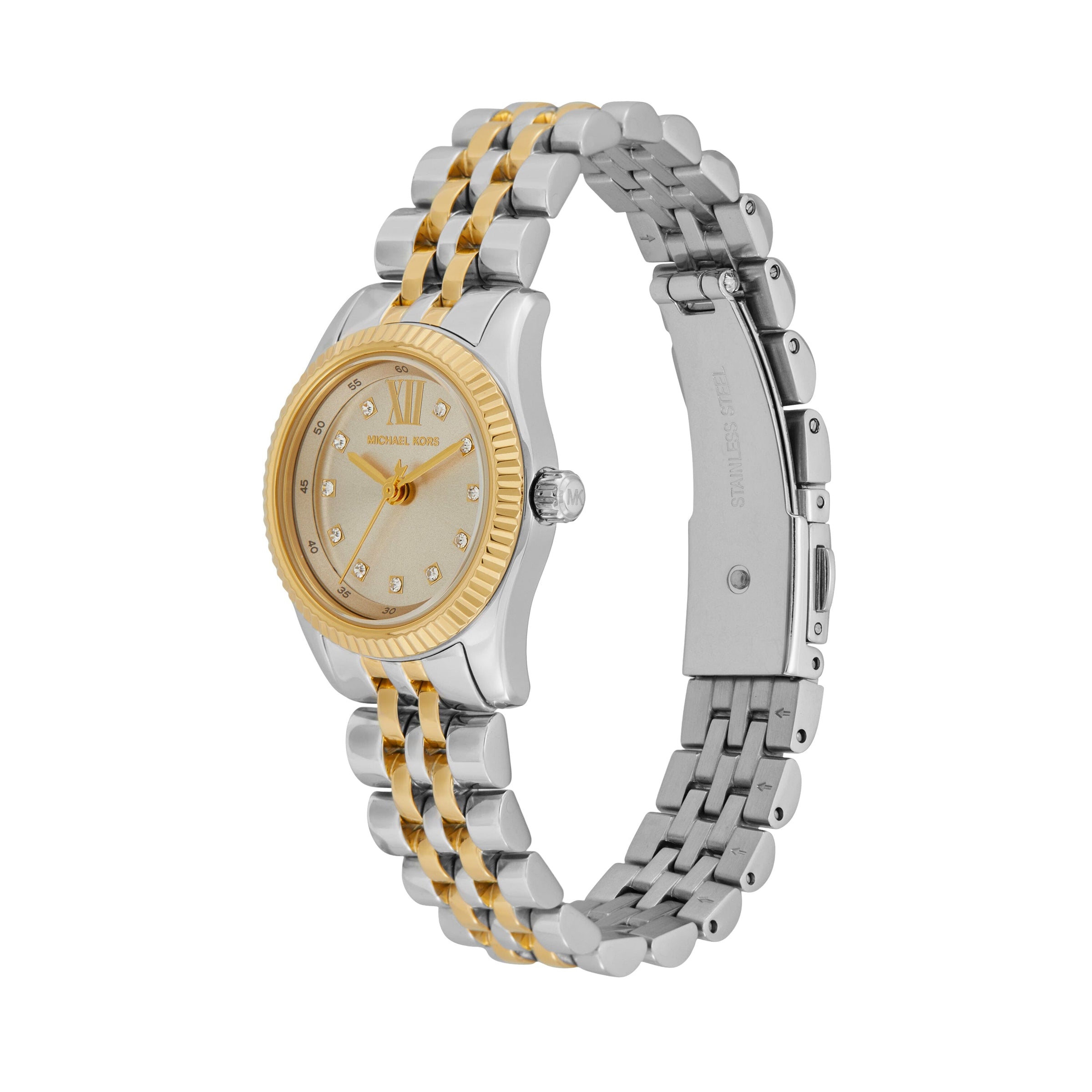 Michael Kors Lexington Three-Hand Two-Tone Stainless Steel Watch