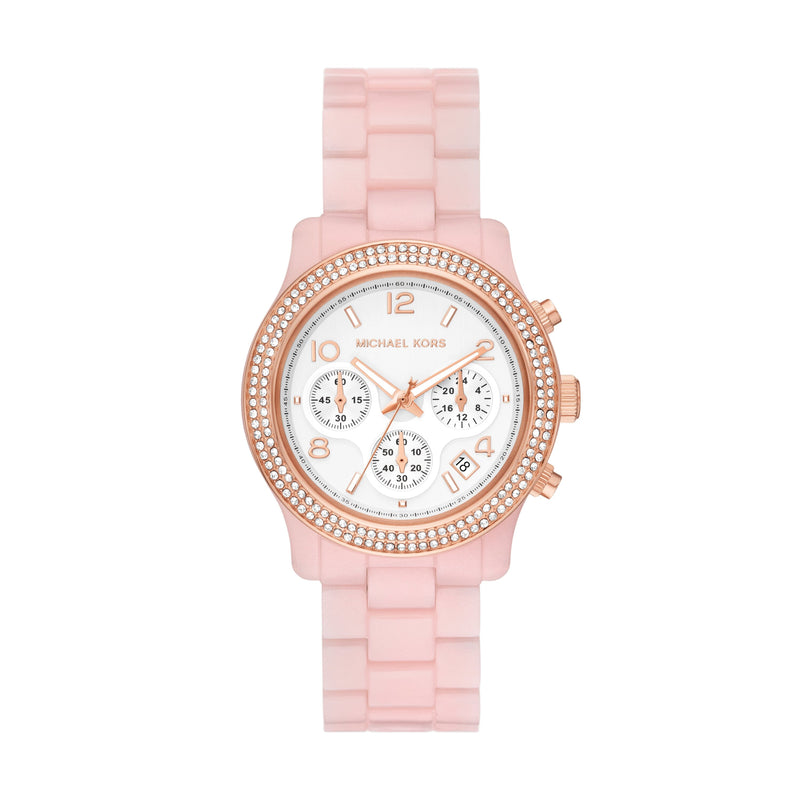 Michael Kors Runway Chronograph Blush Acetate Watch MK7424 Watches Michael Kors 