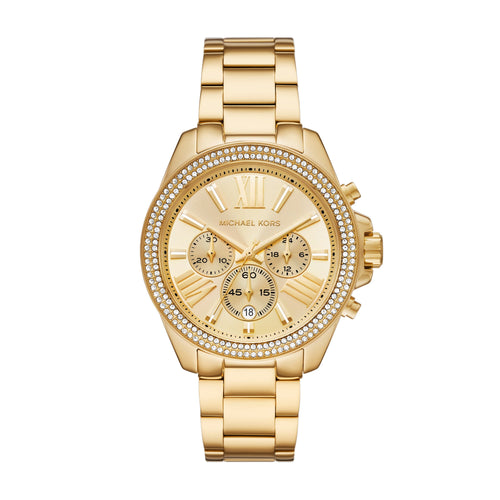 Michael Kors Wren Chronograph Gold-Tone Stainless Steel Watch MK7428 Watches Michael Kors 
