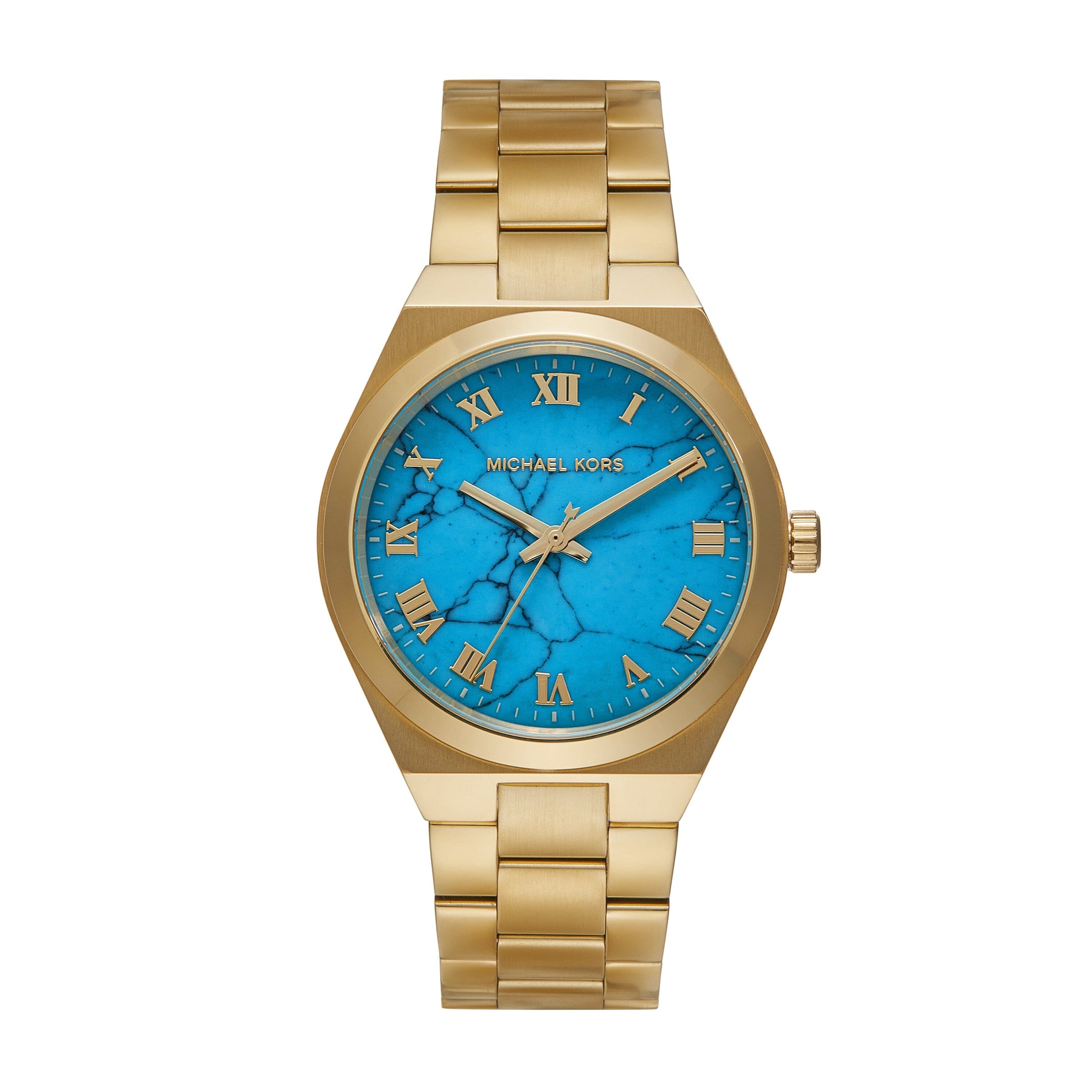 Michael Kors Lennox Three-Hand Gold-Tone Stainless Steel Watch MK7460 Watches Michael Kors 