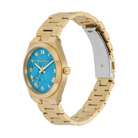 Michael Kors Lennox Three-Hand Gold-Tone Stainless Steel Watch MK7460 Watches Michael Kors 