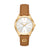 Michael Kors Slim Runway Three-Hand Luggage Leather Watch MK7465