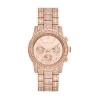 Michael Kors Runway Chronograph Rose Gold-Tone Stainless Steel Watch MK7481 Watches Michael Kors 