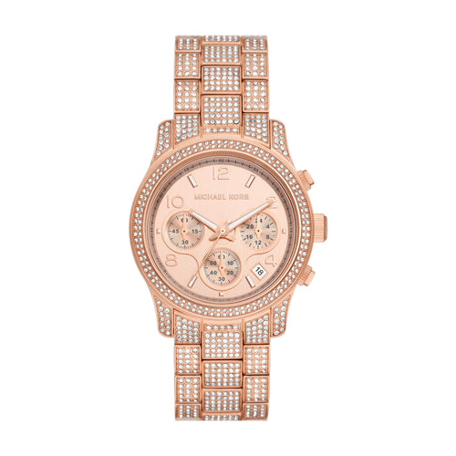 Michael Kors Runway Chronograph Rose Gold-Tone Stainless Steel Watch MK7481 Watches Michael Kors 