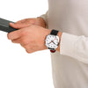 Mondaine Official Swiss Railways Grand Cushion 41mm Vegan Grape Leather Watch Set Watches Mondaine 