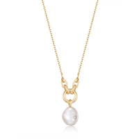 Ania Haie Gold Pearl Sparkle Pendant Necklace Necklaces Ania Haie 