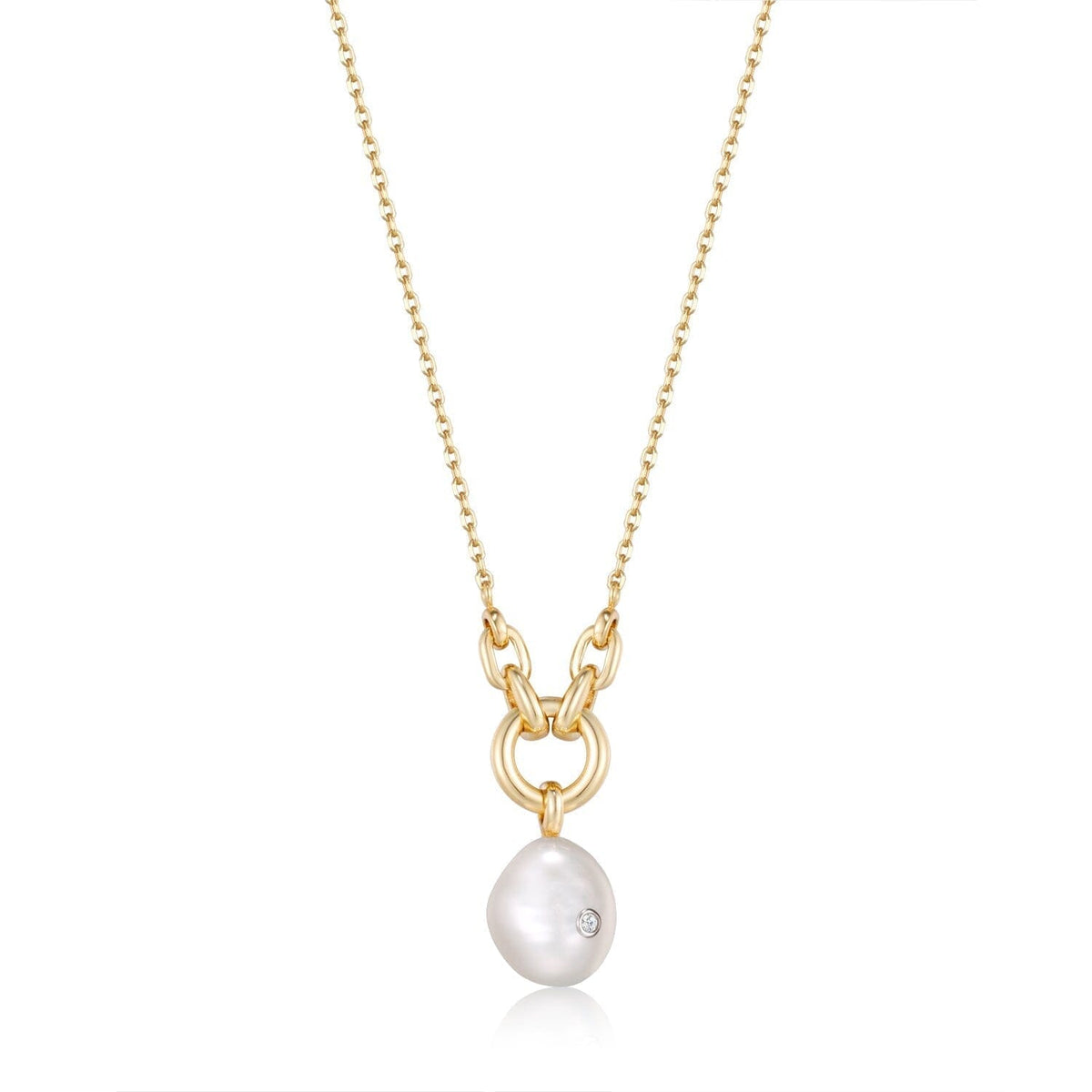 Ania Haie Gold Pearl Sparkle Pendant Necklace Necklaces Ania Haie 