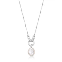 Ania Haie Silver Pearl Sparkle Pendant Necklace Necklaces Ania Haie 