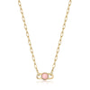 Ania Haie Gold Orb Rose Quartz Link Necklace Necklaces Ania Haie 