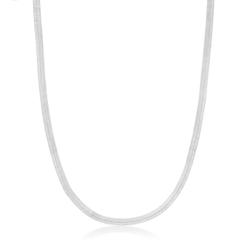 Ania Haie Silver Flat Snake Chain Necklace Necklaces Ania Haie 
