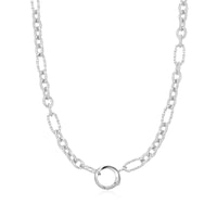 Ania Haie Silver Mixed Link Charm Chain Connector Necklace Necklaces Ania Haie 