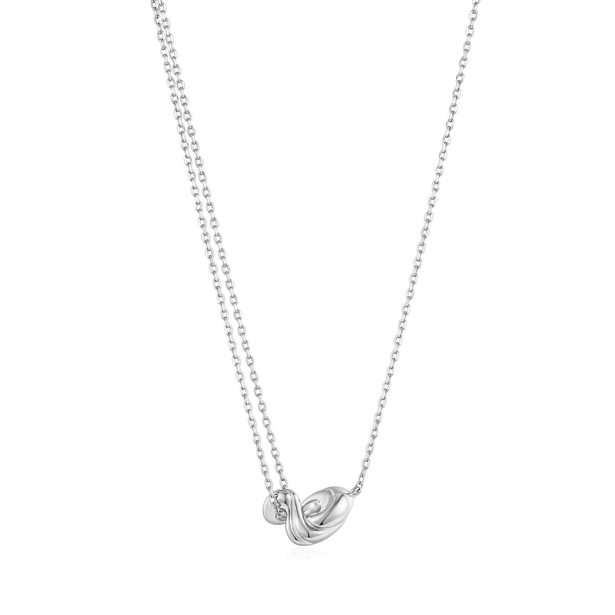 Ania Haie Silver Twisted Wave Mini Pendant Necklace Necklaces Ania Haie 