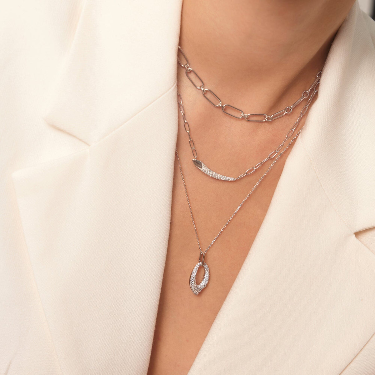 Ania Haie Silver Pave Arrow Pendant Necklace Necklaces Ania Haie 