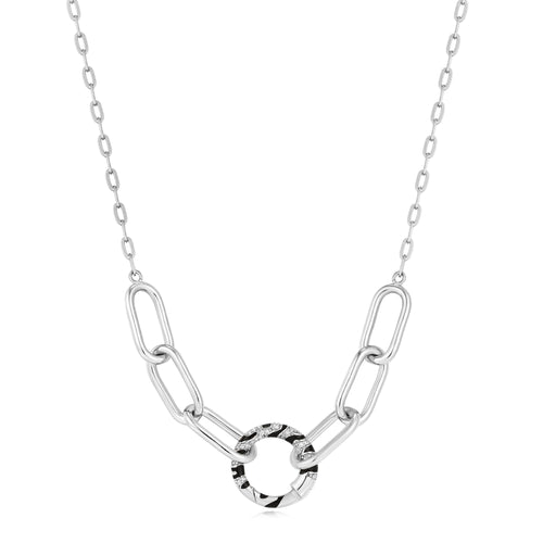 Ania Haie Silver Tiger Chain Charm Connector Necklace Necklaces Ania Haie 