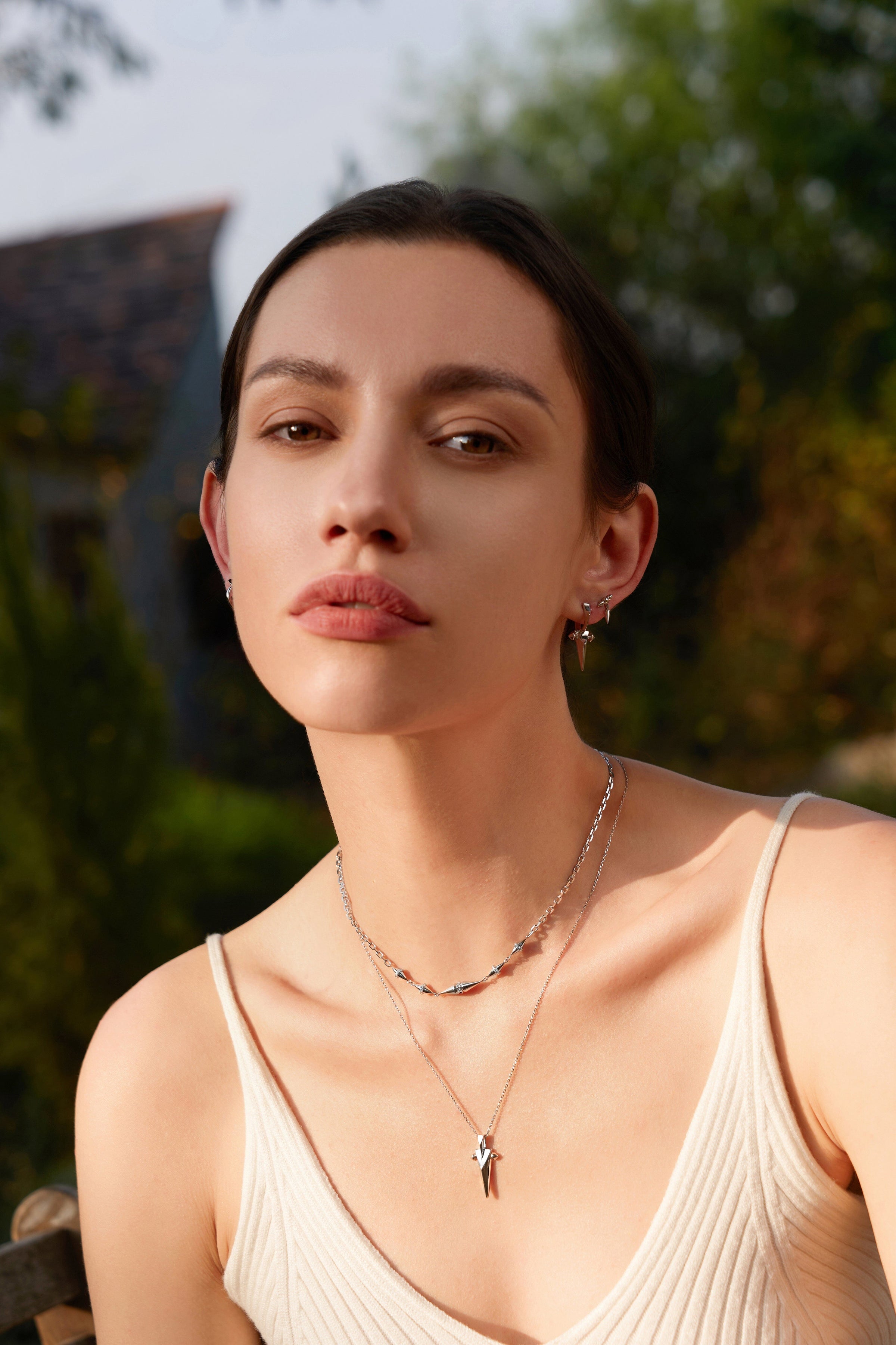 Ania Haie Silver Geometric Chain Necklaces Necklaces Ania Haie 