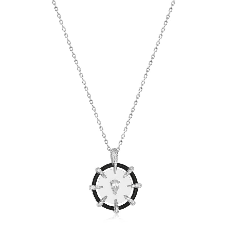 Ania Haie Silver Sparkle Point Medallion Necklaces Necklaces Ania Haie 