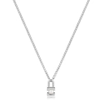 Ania Haie Silver Pearl Padlock Necklaces Necklaces Ania Haie 