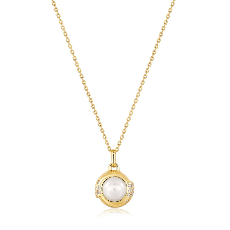 Ania Haie Gold Pearl Sphere Pendant Necklaces Necklaces Ania Haie 