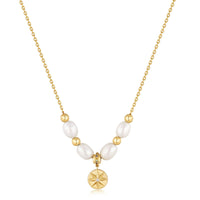 Ania Haie Gold Pearl Star Pendant Necklaces Necklaces Ania Haie 