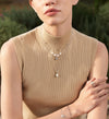 Ania Haie Silver Gem Pearl Drop Pendant Necklaces Necklaces Ania Haie 