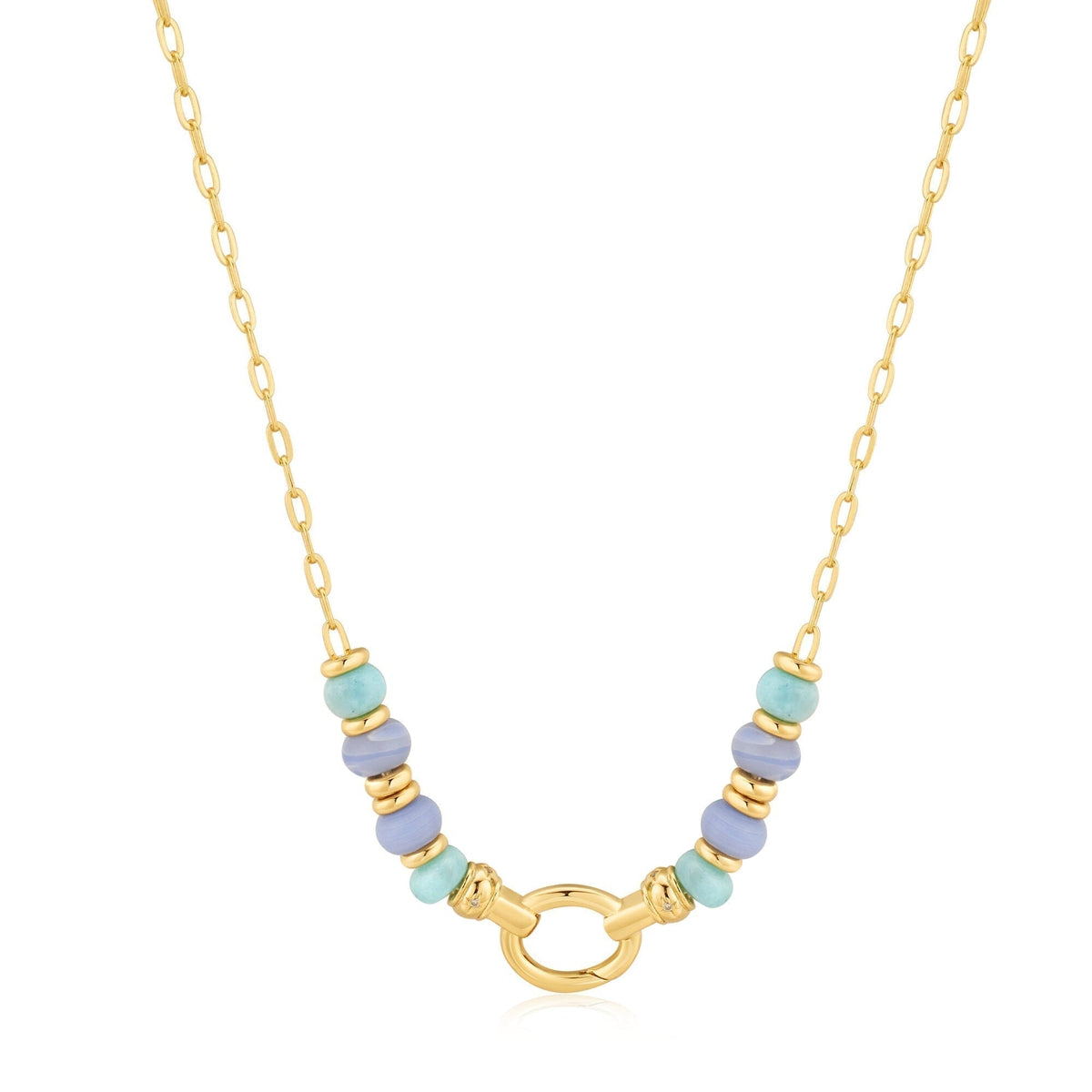 Ania Haie Gold Amazonite and Agate Charm Connector Necklace Necklaces Ania Haie 