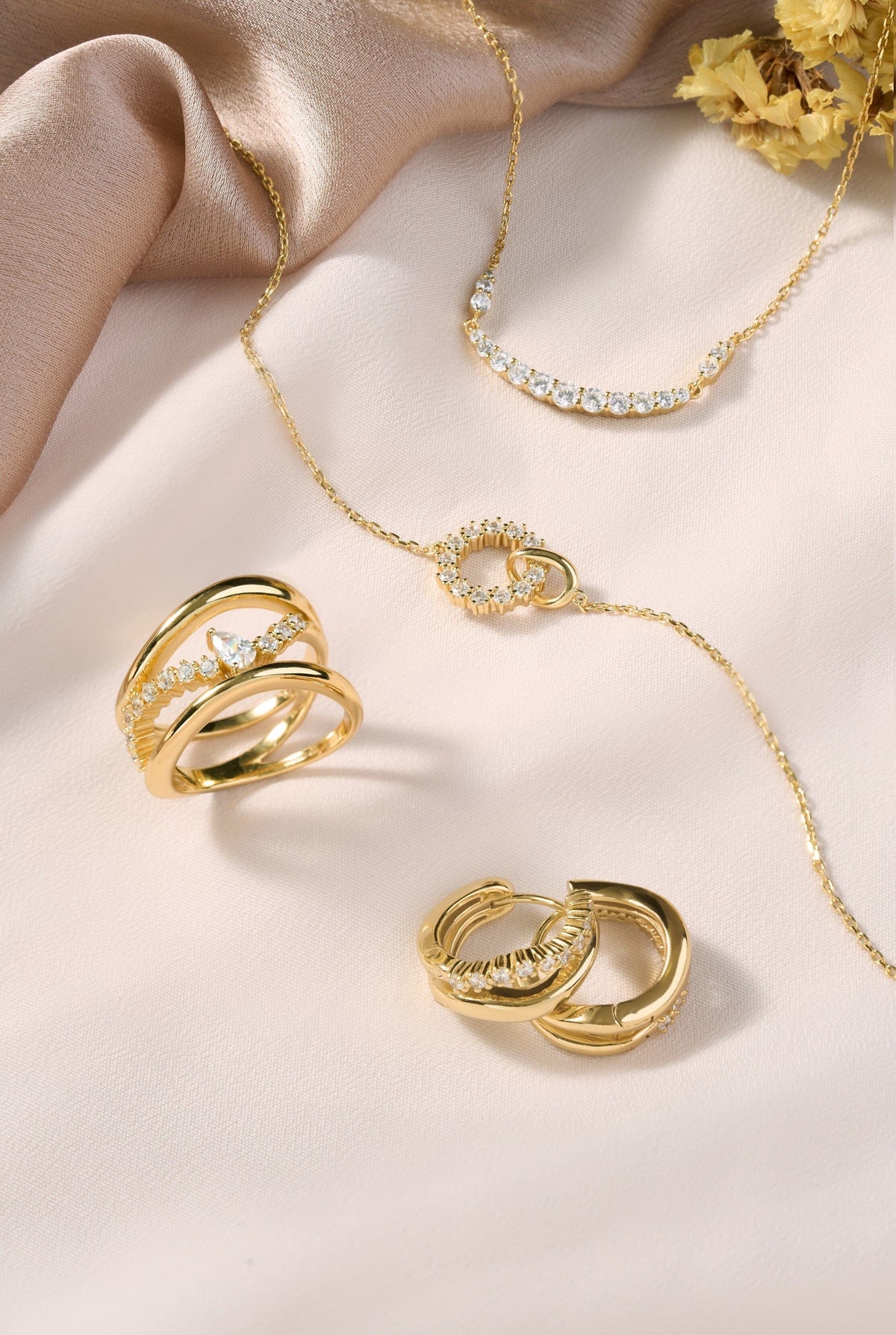 Ania Haie Gold Sparkle Ring Rings Ania Haie 